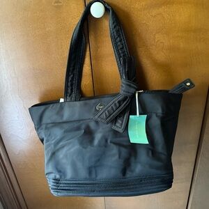 Kate Spade NWT Sophia Grace Black Nylon Diaper or Tote Bag NWT Ret $298 Bow